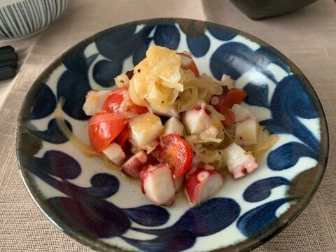 【超簡単】タコとトマトの絶食マリネ